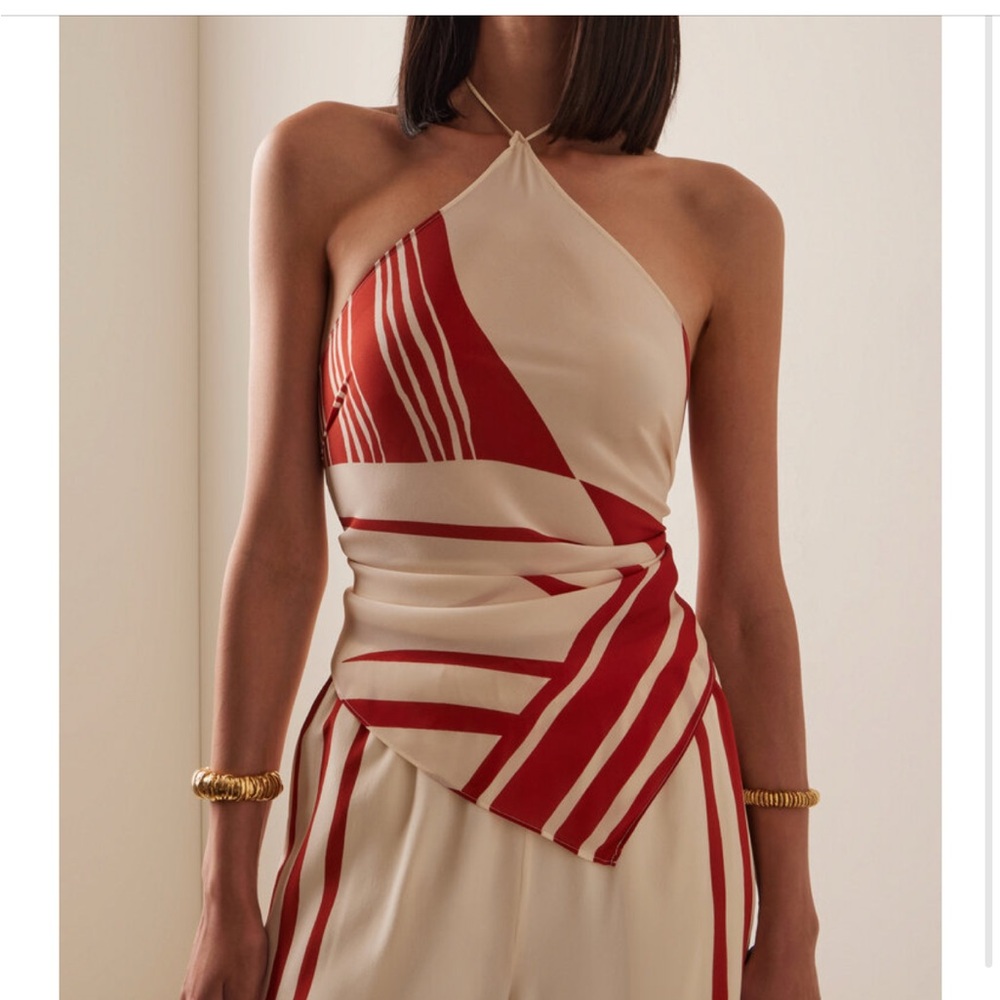 SIR | Riviera Calla Silk Scarf Top - Picture 2 of 7